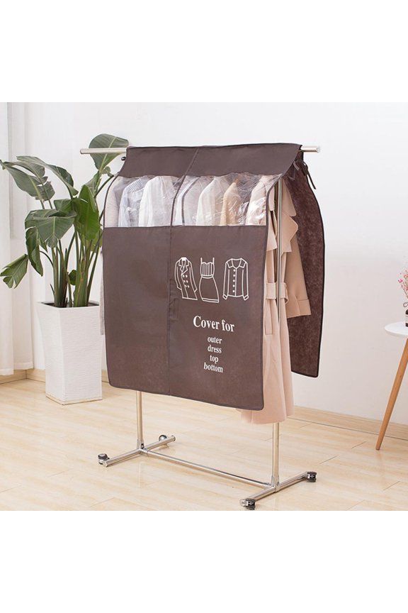 Hanging Garment Bags for Storage 43 inch Dust-Proof Large Garment Rack Cover Suit Bags Organizer Hanging Clothes Cover for Suit Coats Jackets Dress Closet Storage