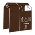 thumbnail image 1 of Hanging Garment Dust Cover Bag,,43.3X35.43" Clothing Dustproof Storage Cover, Clear Window Suit Dress Hanging Protector, Foldable Closet Clothes Shield, Large Size Wardrobe Garment Storage Bag, 1 of 7