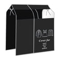 thumbnail image 1 of Hanging Garment Dust Cover Bag,,43.3X35.43" Clothing Dustproof Storage Cover, Clear Window Suit Dress Hanging Protector, Foldable Closet Clothes Shield, Large Size Wardrobe Garment Storage Bag, 1 of 3