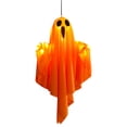 thumbnail image 1 of Hanging Ghost Decoration with LED Lights Battery Operated Halloween Indoor Outdoor Suspended Ghost Figure for Home Party Yard Porch 50x40cm，Orange, 1 of 5