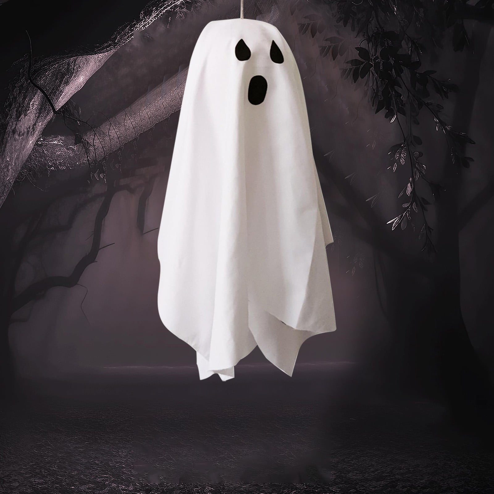 Hanging Ghost Halloween Decorations, Outdoor Indoor White Flying Ghosts ...