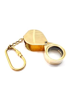 Hanging Gift Decor Customized Magnifier Key Chain Designer Brass Nautical Key Chain Christmas Gift