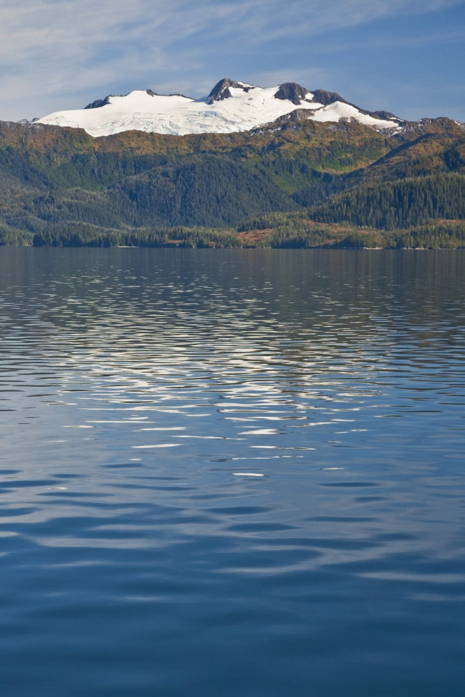 Hanging Glaciers And Chugach Mountiains In Port Wells Prince William Sound Chugach National Forest Southcentral Alaska Canvas Art - Jeff Schultz Design Pics (12 x 19)