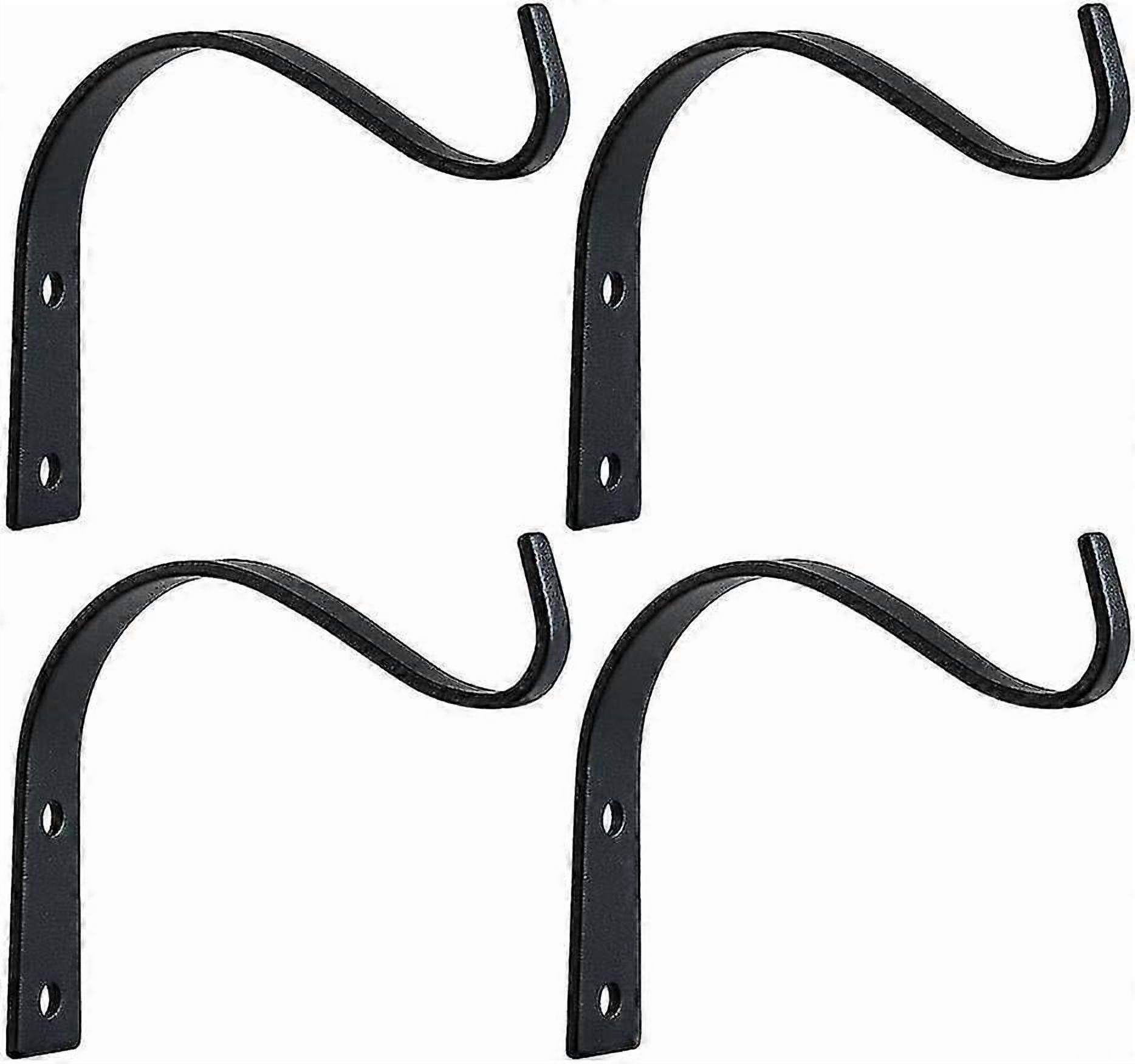 10X Heavy Duty Metal Hanging Basket Brackets Garden Plant Hanger Hook Wall Decor