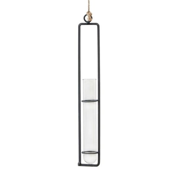 Hanging Glass Planter, Hydroponic Plant Propagation Test Tube Wall Hanging Terrariums Clear Glass Flower Vase
