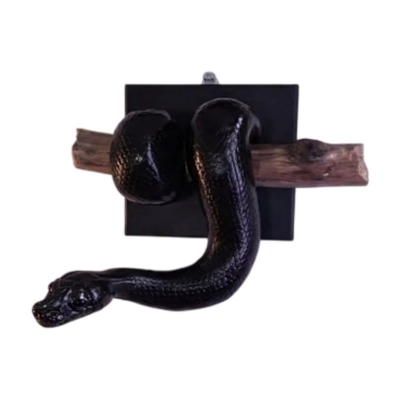 Hanging Golden Ball Python Wall Decor Resin Snake Statue for Home Office Halloween Party Gift