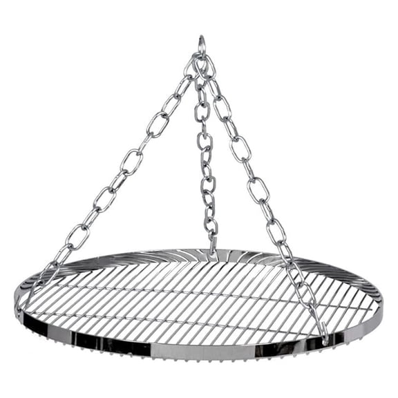 Hanging Grill Grate for Cooking Tripod, Outdoor Campfire Barbeque Cook Stand, Steel, 19.7 inch Diameter