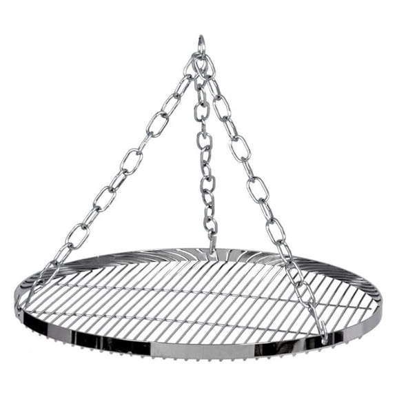 Hanging Grill Grate for Cooking Tripod, Outdoor Campfire Barbeque Cook Stand, Steel, 19.7 inch Diameter