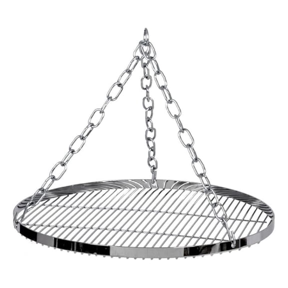 Hanging Grill Grate for Cooking Tripod, Outdoor Campfire Barbeque Cook Stand, Steel, 19.7 inch Diameter