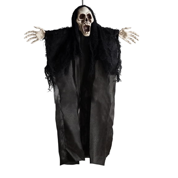 Hanging Grim Reaper Prop Halloween Skeleton Ghost for Indoor Outdoor Haunted House Bar Party Spooky Home and Yard Decorations