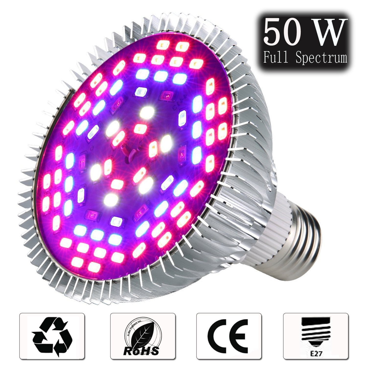 Hanging Grow Light, 50W, Led Grow Lights for Indoor Plants Full Spectrum, Grow Lights for Seed