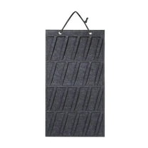 Hanging Hair Claw Clip Organizer Storage Bag for Women & Girls | Large Capacity Holds 20  Clips | Natural Fabric Material with Adjustable Cord | 64x35cm Wall/Door Mount Display Rack