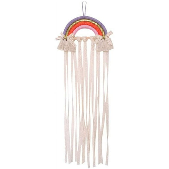 Hanging Hair Clips Hanger Headband Storage Organizer Macrame Bow Holder Wall Decor, Hair Bow Display for Baby Toddlers Kids