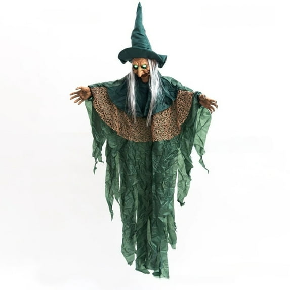 Hanging Halloween Skeleton Ghosts Decorations Grim Reapers for Outdoor and Indoor Use, Spooky Scary Moving Decor for Halloween Party Haunted House Yard Graveyard Display, Halloween Hanging Props