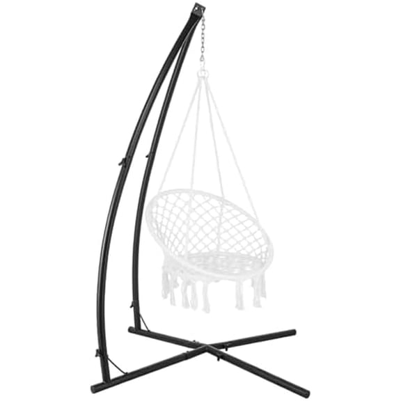 Hanging Hammock Chair Stand, Solid Steel Heavy Duty C-Stand, Swing Chair Stand for Indoor/Outdoor, 220lbs Capacity, Hammock Chair Stand Only$$Garden & Patio