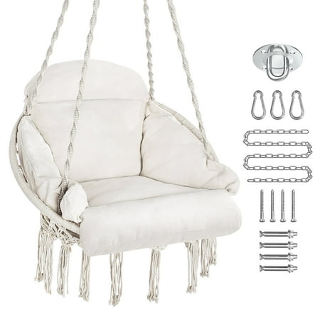Hanging Hammock Chair for Indoor Outdoor, 250 Lbs Capacity