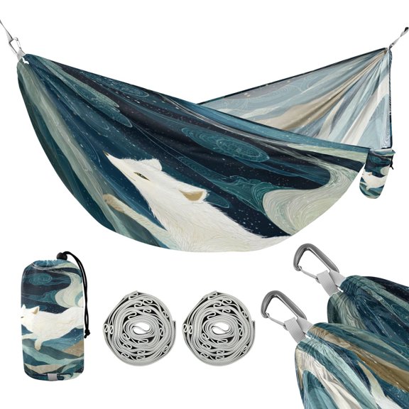 Hanging Hammock Portable Travel Camping For Outdooor Beach Camping Hiking A Fox