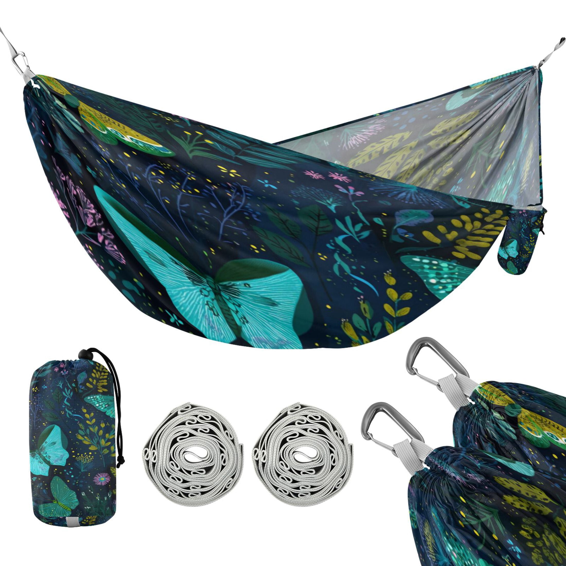 Hanging Hammock Portable Travel Camping For Outdooor Beach Camping Hiking Colorful Butterflies