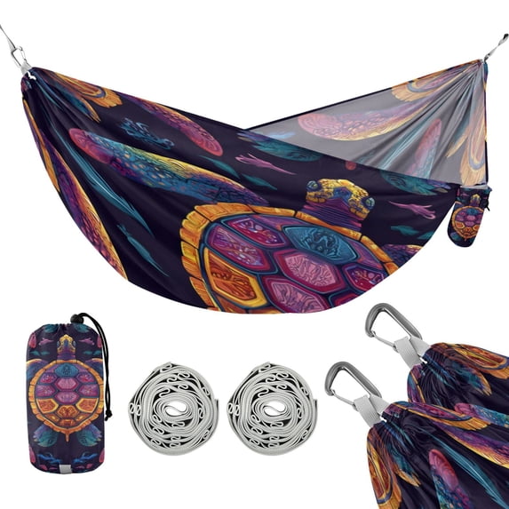 Hanging Hammock Portable Travel Camping For Outdooor Beach Camping Hiking Colorful Sea Turtles