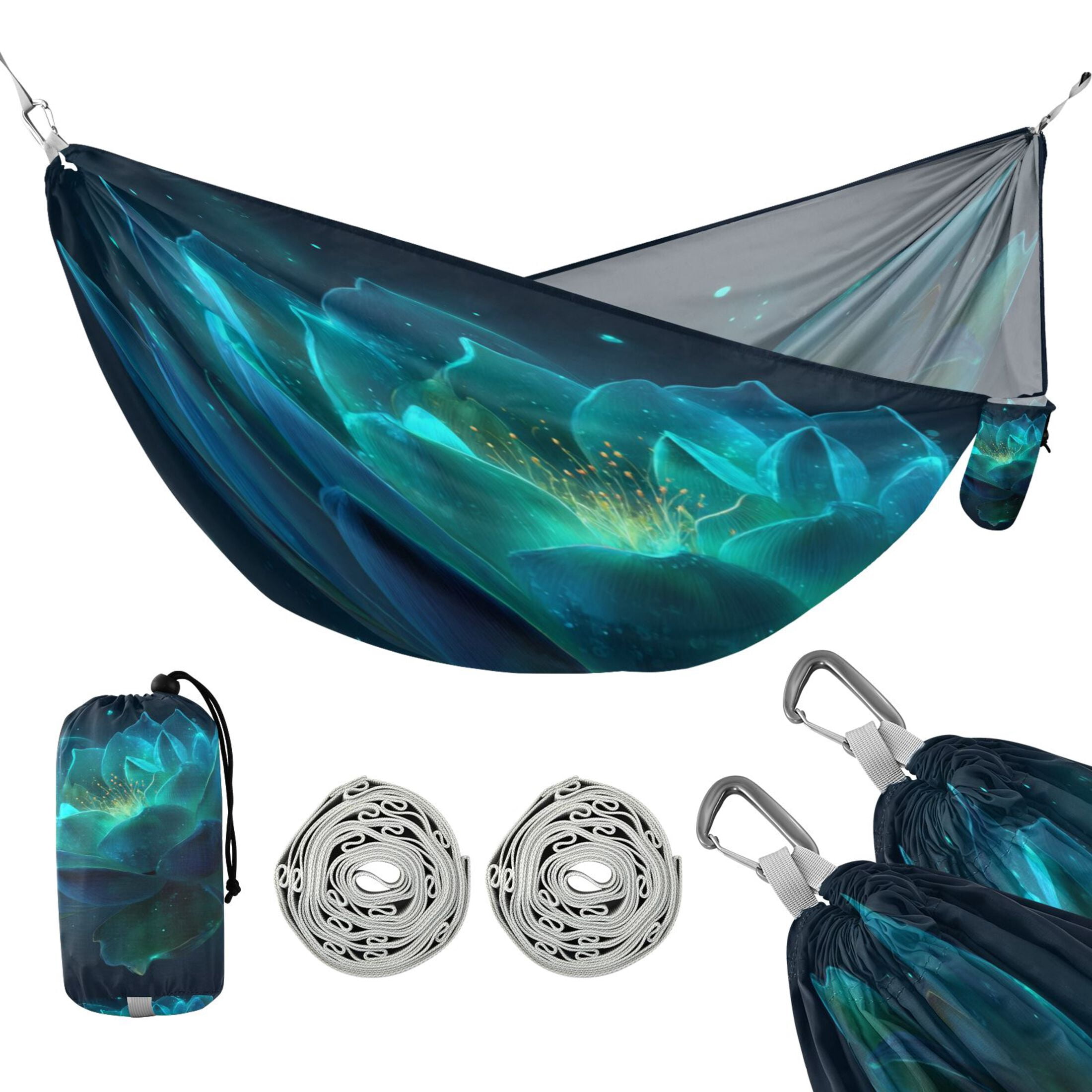 Hanging Hammock Portable Travel Camping For Outdooor Beach Camping Hiking Fluorescence
