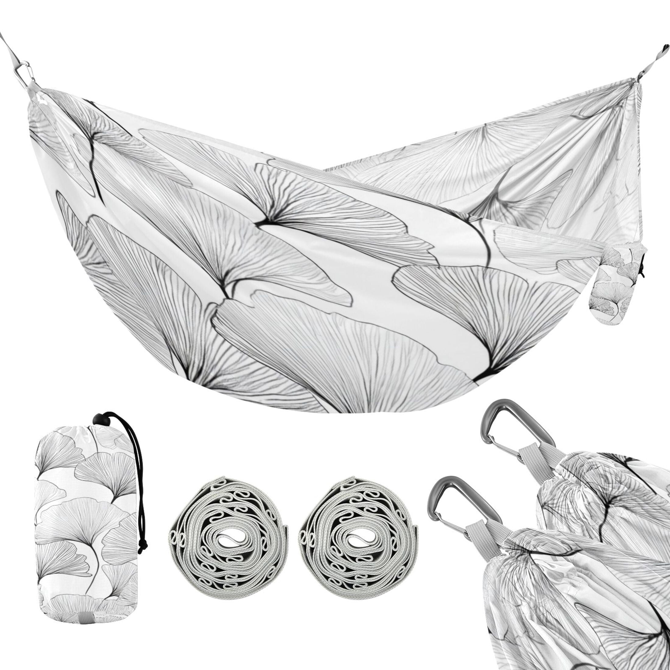Hanging Hammock Portable Travel Camping For Outdooor Beach Camping Hiking Ginkgo Leaves
