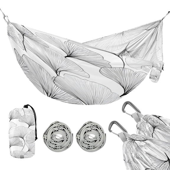 Hanging Hammock Portable Travel Camping For Outdooor Beach Camping Hiking Ginkgo Leaves