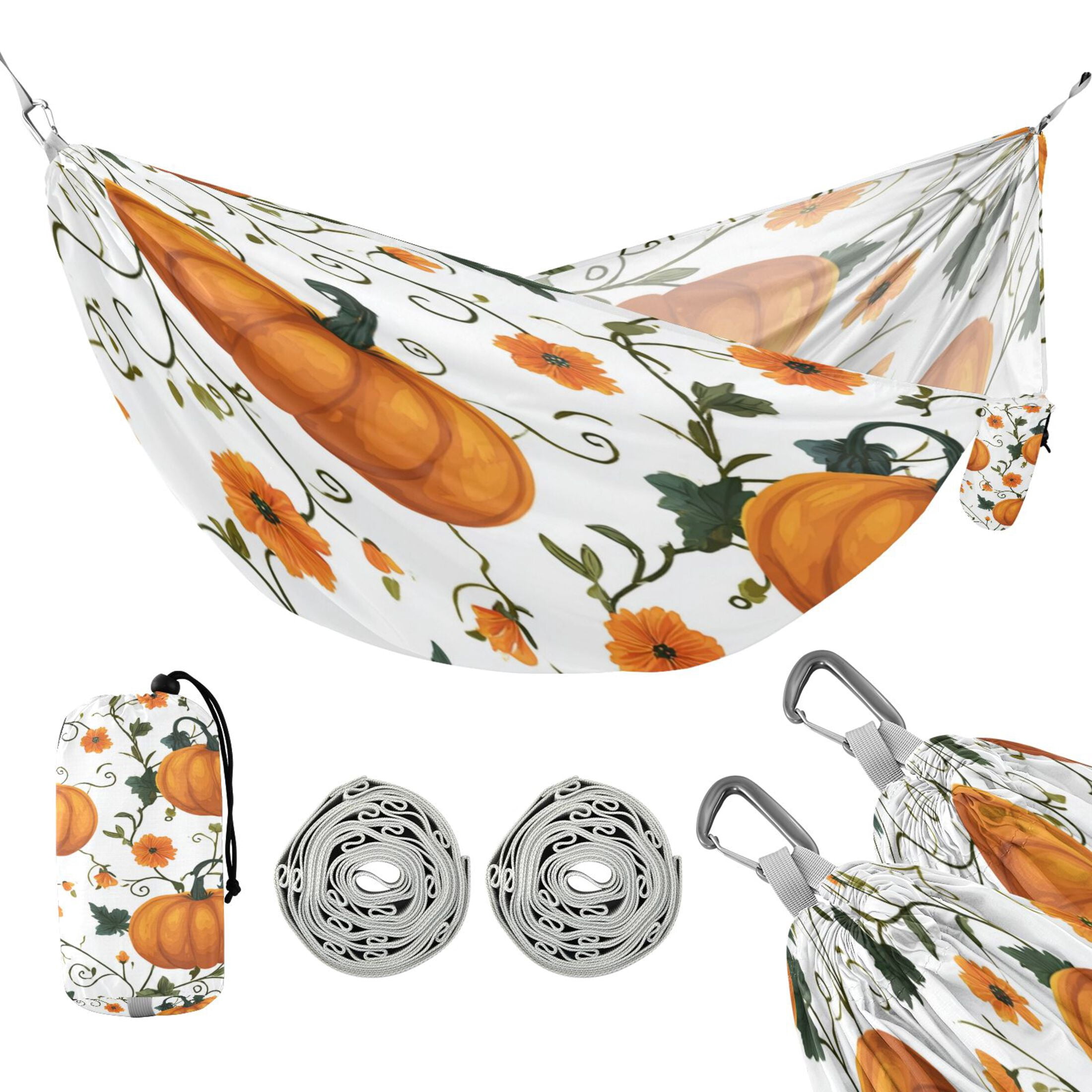 Hanging Hammock Portable Travel Camping For Outdooor Beach Camping Hiking Halloween Pumpkin