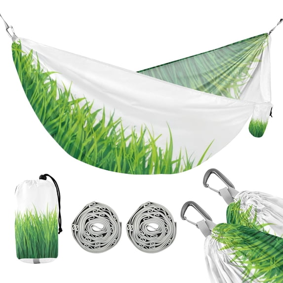 Hanging Hammock Portable Travel Camping For Outdooor Beach Camping Hiking Long Green Grass