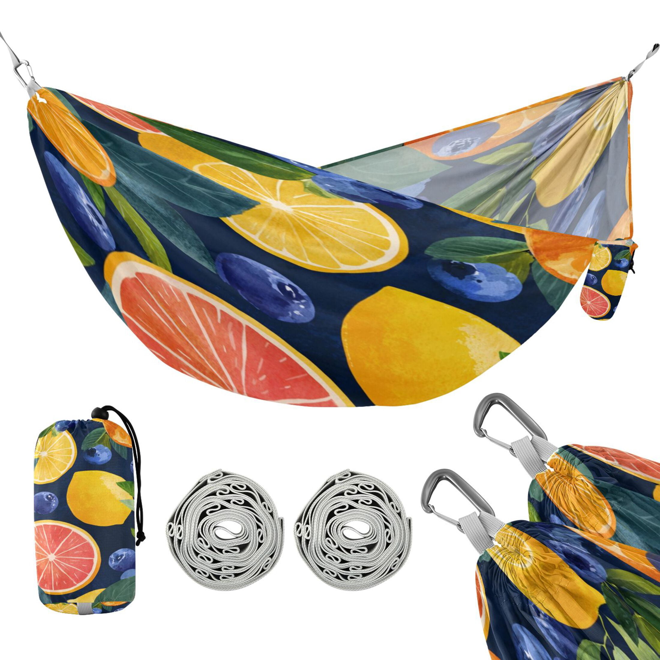 Hanging Hammock Portable Travel Camping For Outdooor Beach Camping Hiking Oranges Lemons & Grapefruits