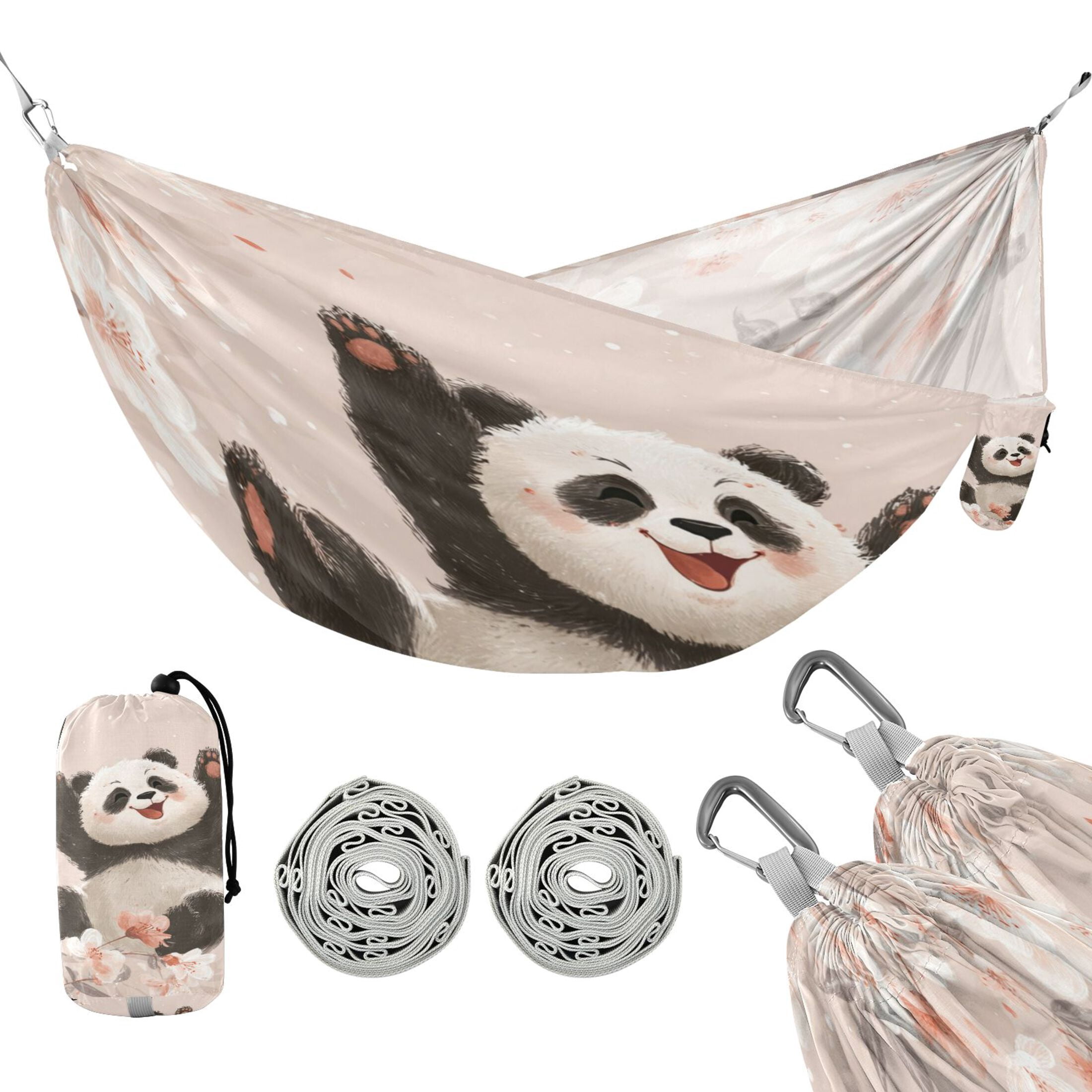 Hanging Hammock Portable Travel Camping For Outdooor Beach Camping Hiking Panda
