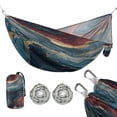 thumbnail image 1 of Hanging Hammock Portable Travel Camping For Outdooor Beach Camping Hiking Red Marble-patterned, 1 of 8