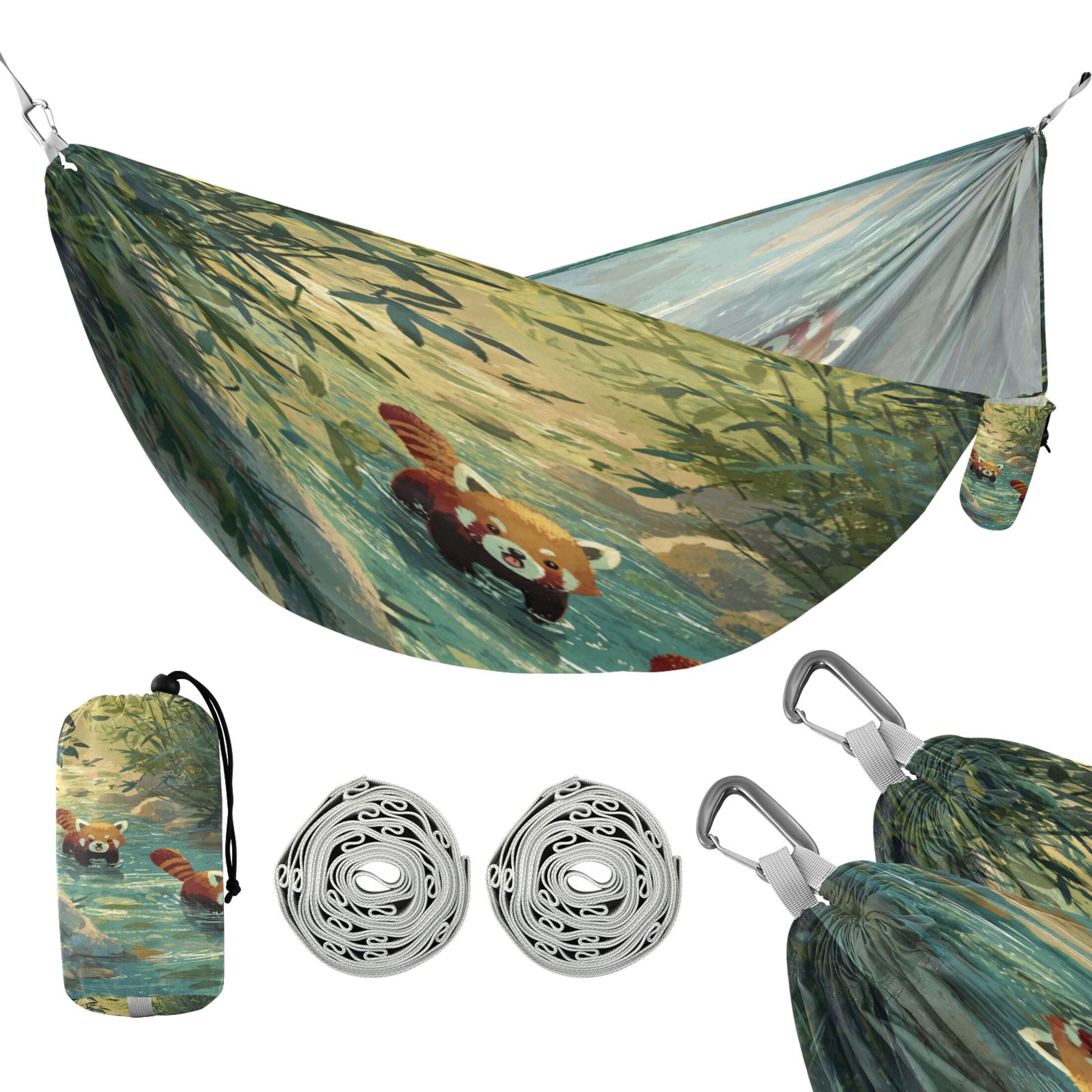 Hanging Hammock Portable Travel Camping For Outdooor Beach Camping Hiking Red Panda