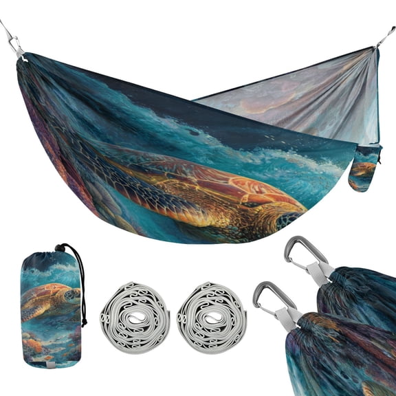 Hanging Hammock Portable Travel Camping For Outdooor Beach Camping Hiking Turtles in The Deep Sea