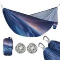 thumbnail image 1 of Hanging Hammock Portable Travel Camping For Outdooor Beach Camping Hiking Whales in The Staarry Sky, 1 of 8