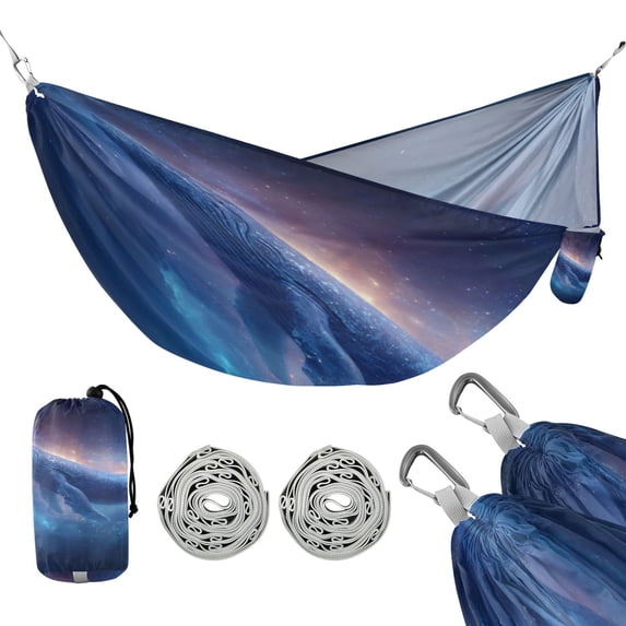 Hanging Hammock Portable Travel Camping For Outdooor Beach Camping Hiking Whales in The Staarry Sky
