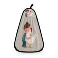 thumbnail image 1 of Hanging Hand Towels For Kitchen Bathroom Home Decor Lightweight A Boy Hugging Hen, 1 of 6