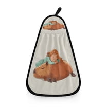 Hanging Hand Towels For Kitchen Bathroom Home Decor Lightweight Capybara Girl