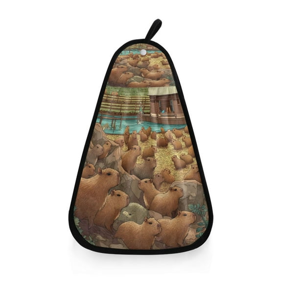 Hanging Hand Towels For Kitchen Bathroom Home Decor Lightweight Capybaras Are Playing