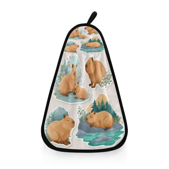 Hanging Hand Towels For Kitchen Bathroom Home Decor Lightweight Capybaras in Summer