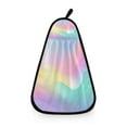 thumbnail image 1 of Hanging Hand Towels For Kitchen Bathroom Home Decor Lightweight Flat Pastel Holo Effect, 1 of 6