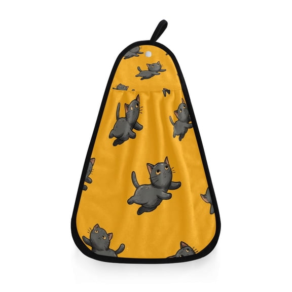 Hanging Hand Towels For Kitchen Bathroom Home Decor Lightweight Flying Kitten Seamless