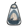 thumbnail image 1 of Hanging Hand Towels For Kitchen Bathroom Home Decor Lightweight Silhouette Of A Deer, 1 of 6