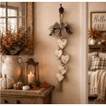 thumbnail image 1 of Hanging Heart Wall Decor,Rustic Farmhouse Hanging Heart Decoration with 5 Layer Wooden Hearts, Country Style Wall Hanging Sign with Plaid Bow for Home Wall & Door Decor, 1 of 9