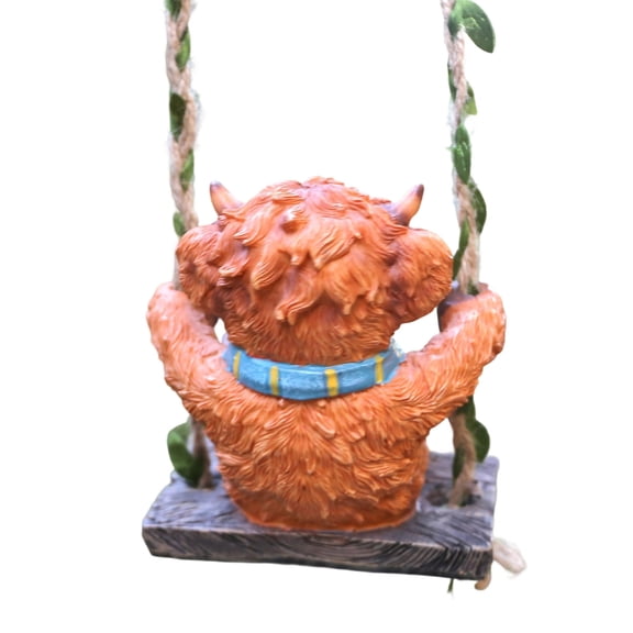 Hanging Highlands Cow Decors Cow Statue Cow Sculpture Garden Yard Art Decoration