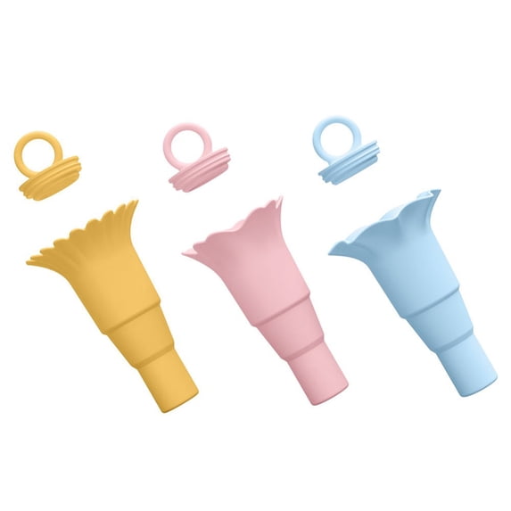 Hanging Hole Design Cone Rack Full Size Icecream Silica Gel Scalable And Scalable Fold Up Easy To Clean Drip Proof Blue Pink And Yellow 12.6CM Two Sets Of 6
