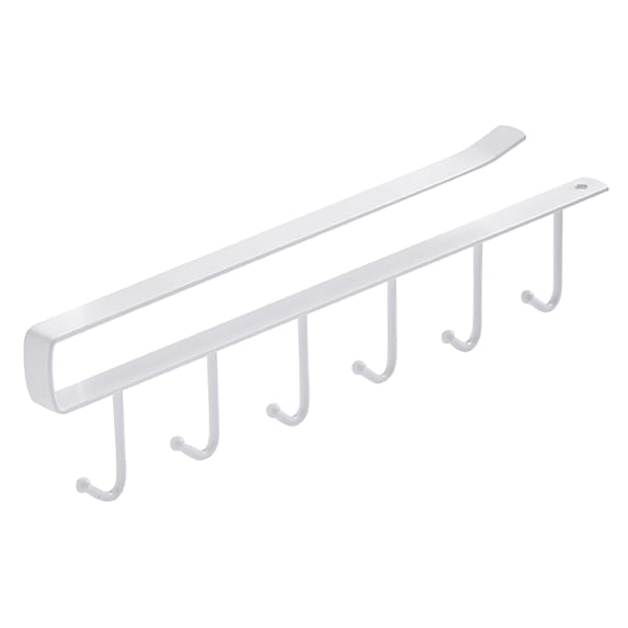Hanging Hooks Rack Under Cupboard Cabinet Cup Holder, Binkne 6 Hooks Drilling Free Coffee Mug Holder Kitchen Utensil Storage Organizer Hook Rack