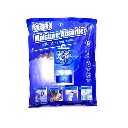Hanging Humidity Moisture Absorber Bag Fragrance Free 248g - 10 Pack