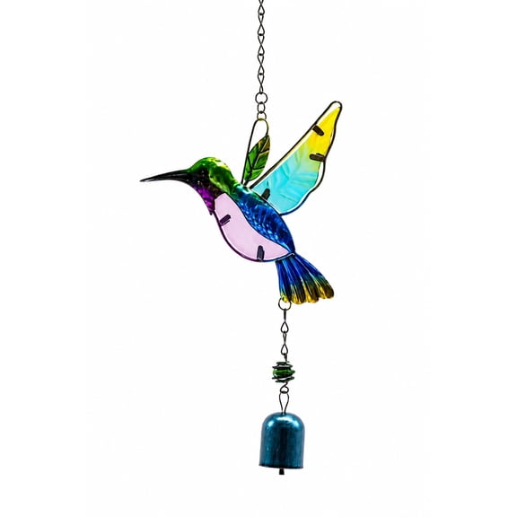 Hanging Hummingbird Sun Catcher Wind Chime for Porch or Window