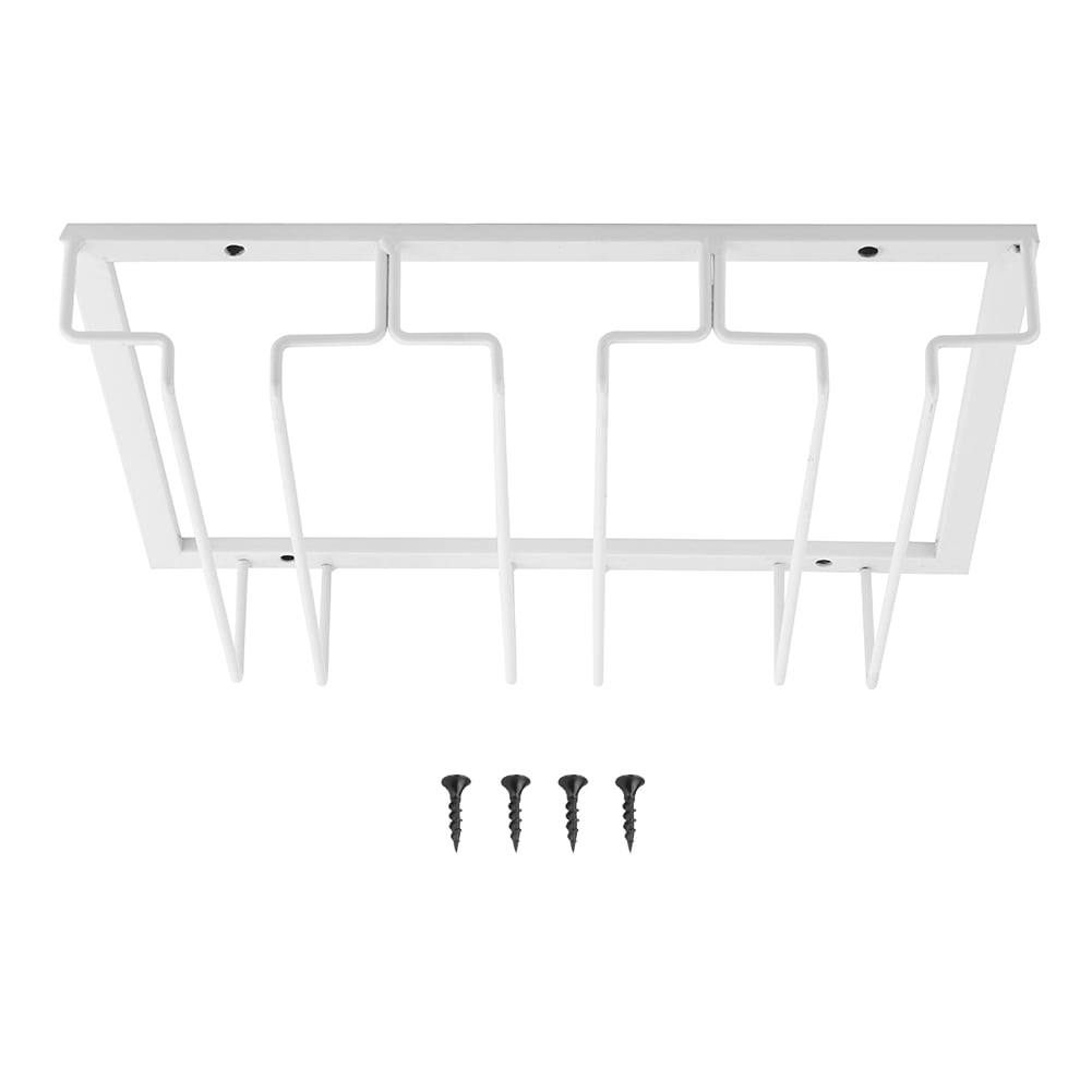 Hanging Iron Wine Cup Rack Glass Holder Display Shelf Organizer