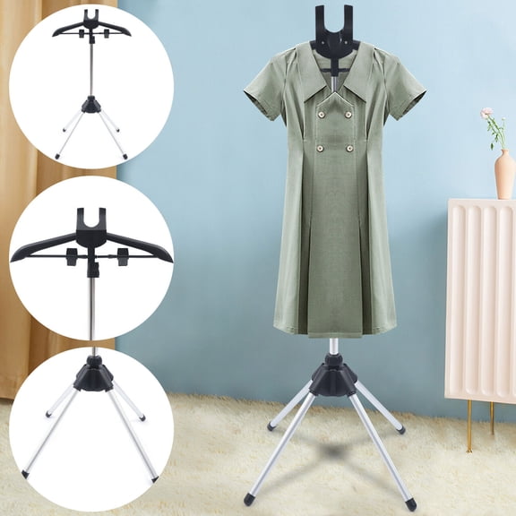 Hanging Ironing Rack, Adjustable Height & 360 Rotatable Hangers, Portable Aluminum Alloy with Clamps for Home Hotel Use